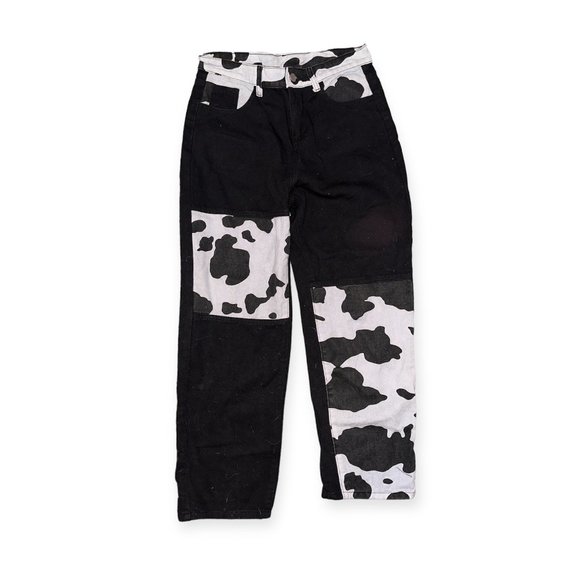The Cloud Collective Denim - THE CLOUD COLLECTIVE Black & White Cow Jeans